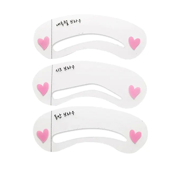 12 Style Reusable DIY Eyebrow Stencil Set