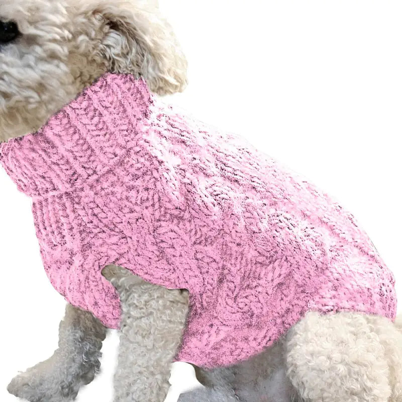 Soft Winter Cable Knit Pet Sweater