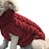 Soft Winter Cable Knit Pet Sweater