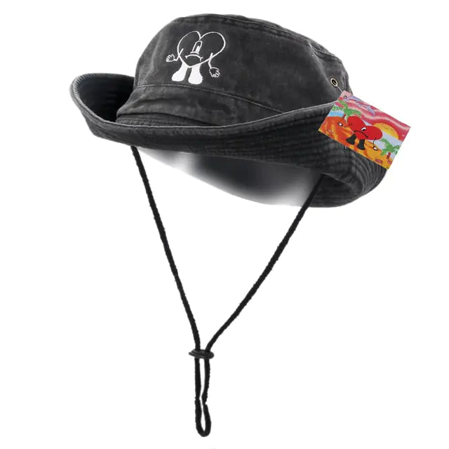 Foldable Cotton Embroidered Bucket Hat