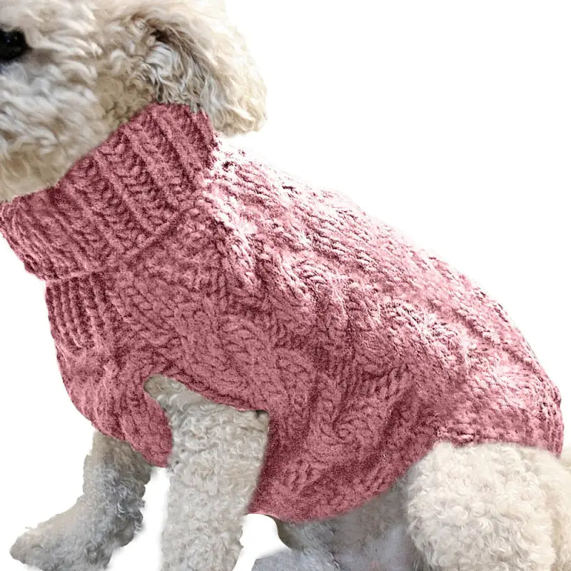 Soft Winter Cable Knit Pet Sweater