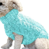 Soft Winter Cable Knit Pet Sweater