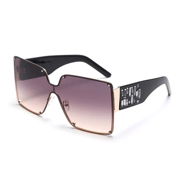 Oversized Rimless Sunglasses