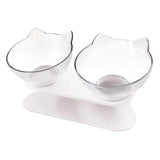 Double Cat Bowl With Raised Stand