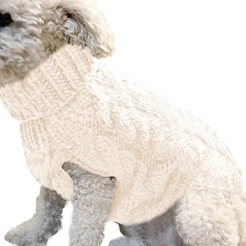 Soft Winter Cable Knit Pet Sweater