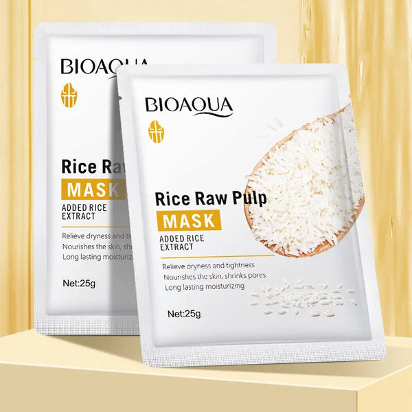 Bioaqua Face Care Sheet Masks Rice Nourishing Moisturizing Female Facial Beauty Product for Korean Skin One Piece Free Shipping