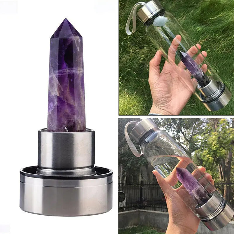 Natural Crystal Stone Water Bottle