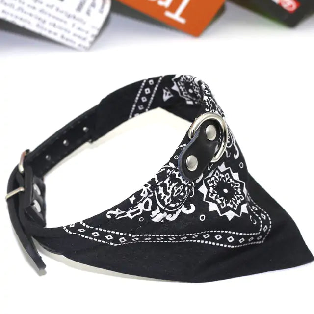 Leather Adjustable Scarf Pet Collar