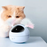 Rotating Laser Feather Cat Toy