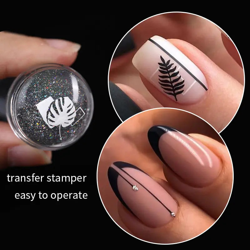 French Transparent Nail Art Stamping Tool