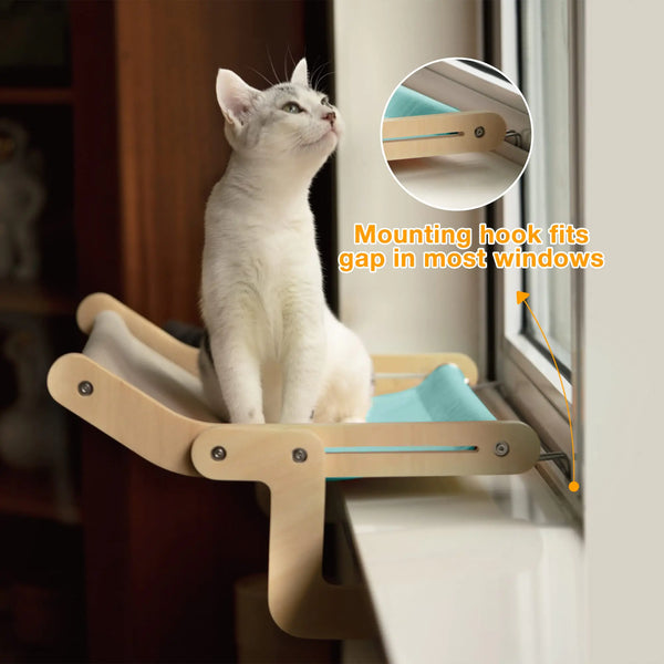 Wooden Cat Window Perch