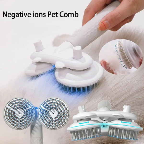 Negative Ionic Dual Head Pet Brush