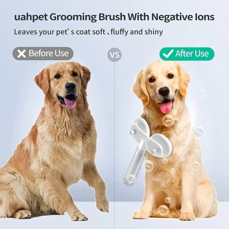 Negative Ionic Dual Head Pet Brush