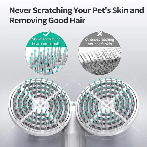 Negative Ionic Dual Head Pet Brush