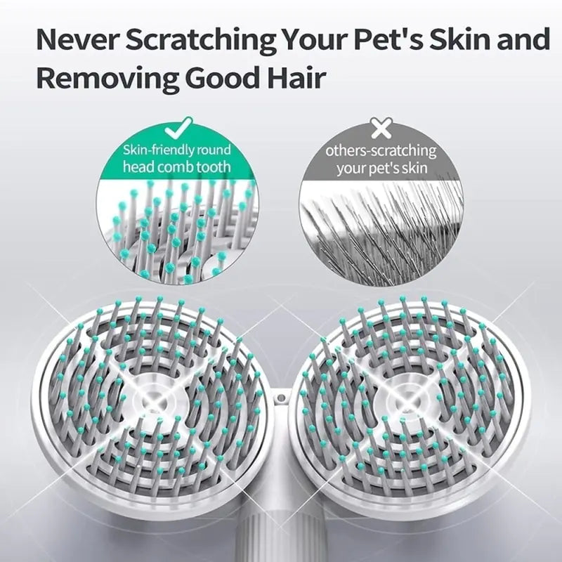 Negative Ionic Dual Head Pet Brush