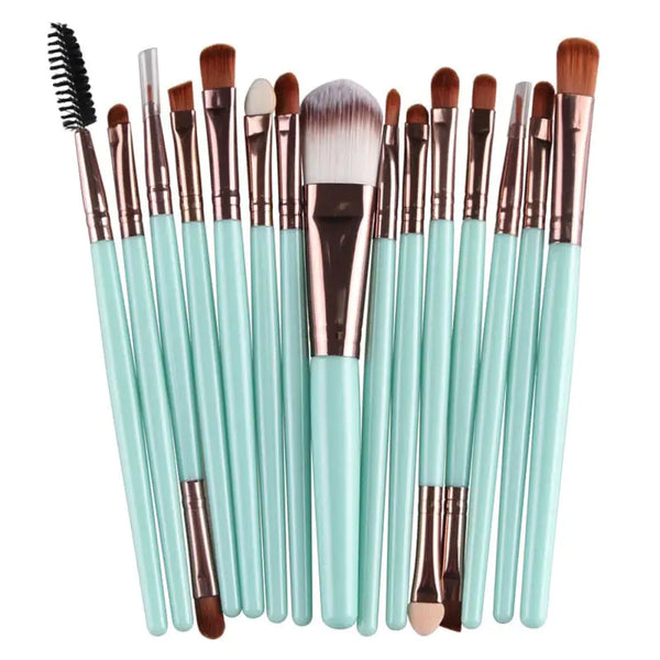 15 Piece Brush Makeup Kit