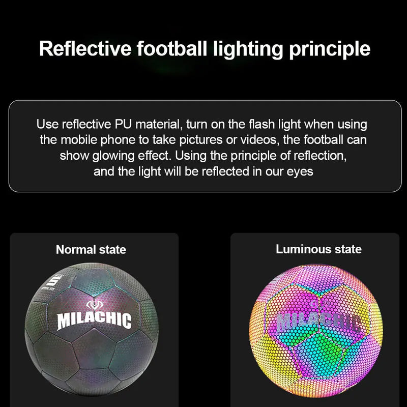 Holographic Glowing Soccer Ball