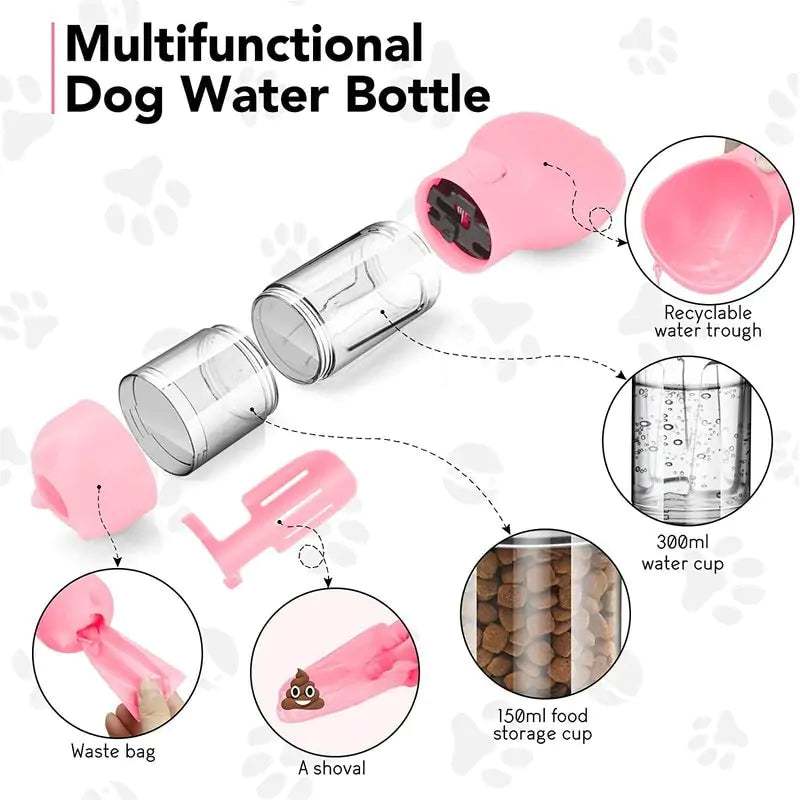 Pet Travel Drinker and Poop Dispenser