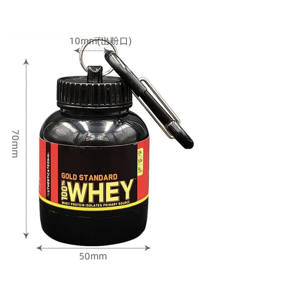 Protein Powder Container Organizer Keychain