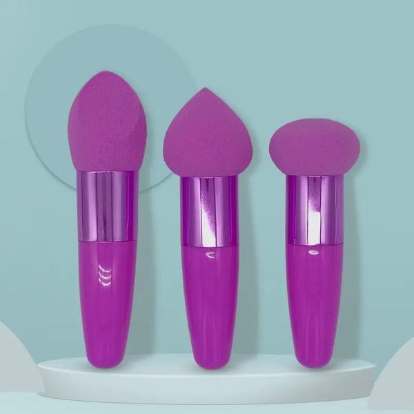 3Pc Womens Mushroom Head Brush Set