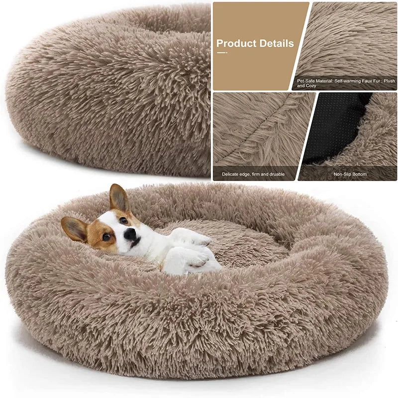 Comfortable Dog Bed Donut Cuddler